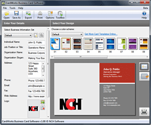 business card design software for mac